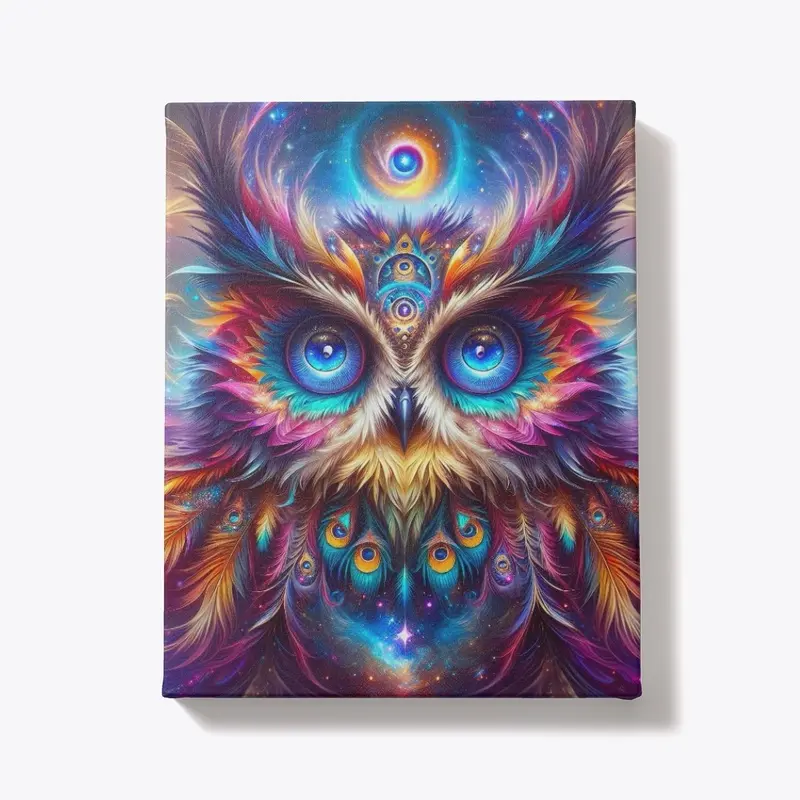 Blue Eyed Cosmic Owl