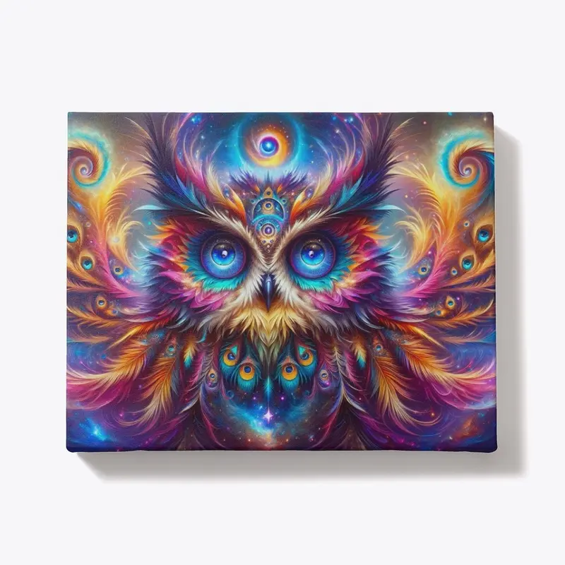 Blue Eyed Cosmic Owl